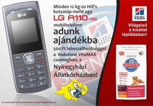 Hills kutyatáp akció ajándék mobiltelefonnal